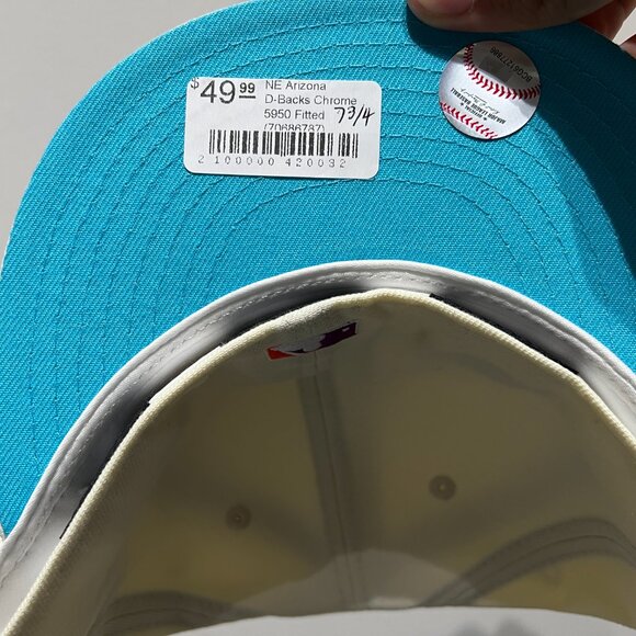 Arizona Diamondbacks MLB NE Ivory Fitted Hat - New - Picture 3 of 5